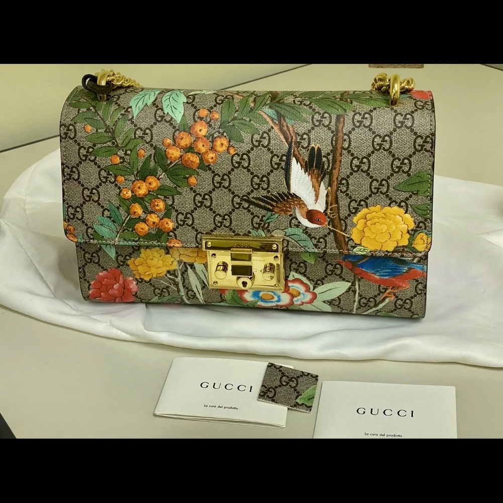 Gucci Supreme Tian padlock Large bag $2.4k - Picture 2 of 9